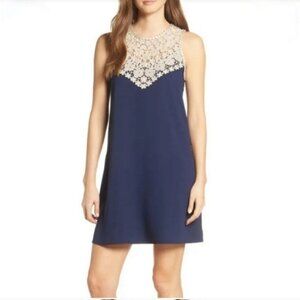 Lilly Pulitzer Women’s Nala Soft Shift Navy And Gold Dress, Sz 16 -NWOT